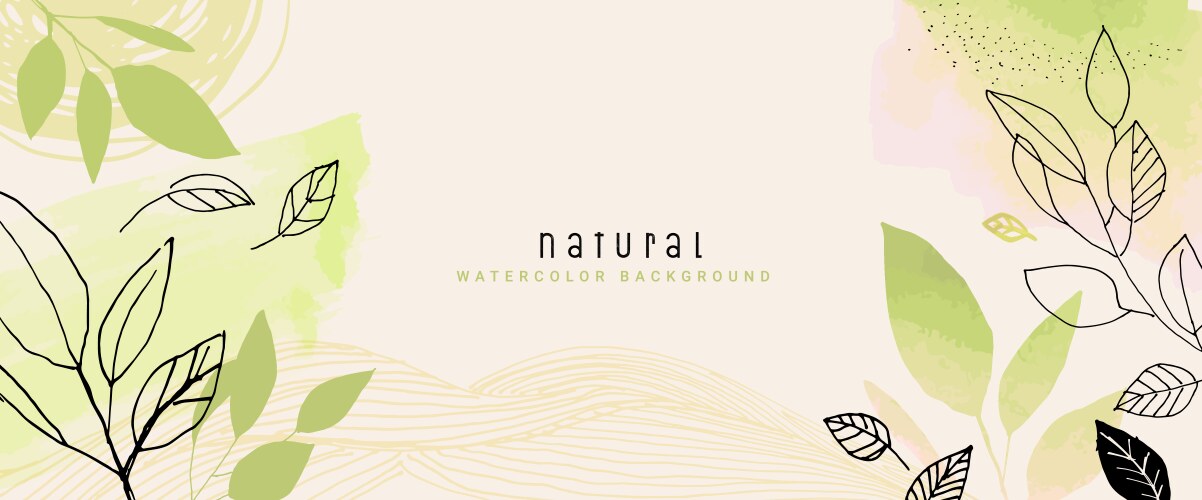 natural hand drawn background vector image