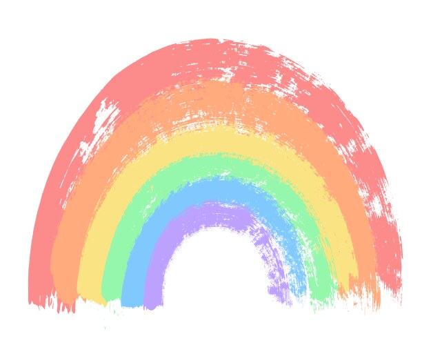 Acrylic painted rainbow Royalty Free Vector Image