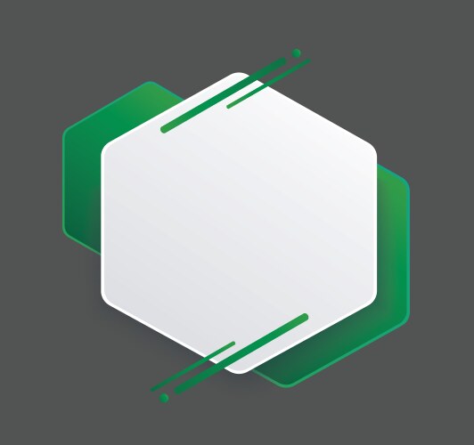 Green hexagon background template Royalty Free Vector Image