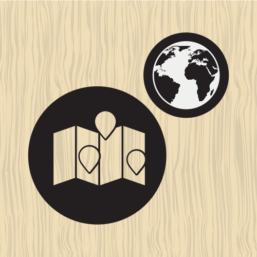 Global positioning system design Vector Image