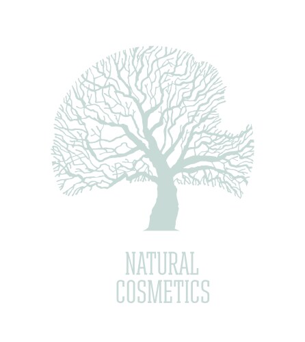 Tree crown conceptual logotype eco product natural vector image