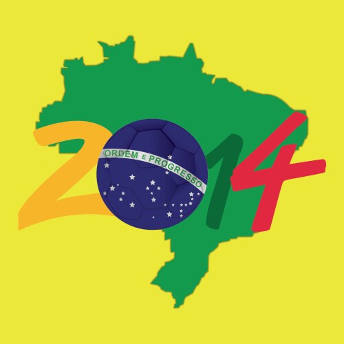 Abstract background with a brazil allusive objects vector image