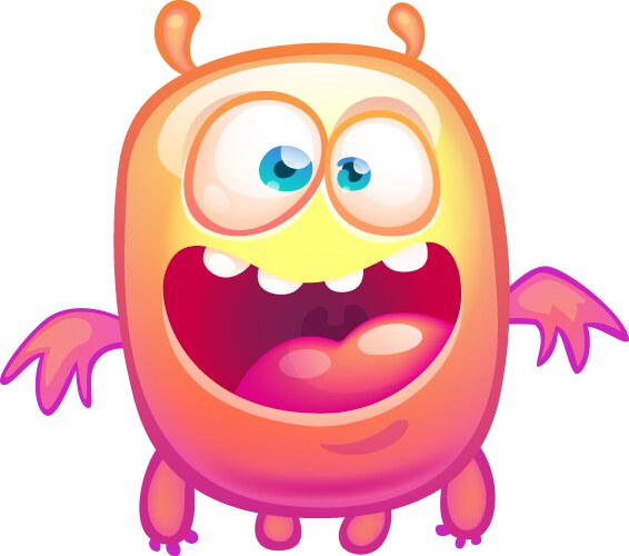 Cartoon Flying Monster Vector Image