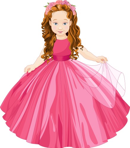 Cute little princess Royalty Free Vector Image