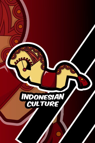 indonesian culture logo e sport vector