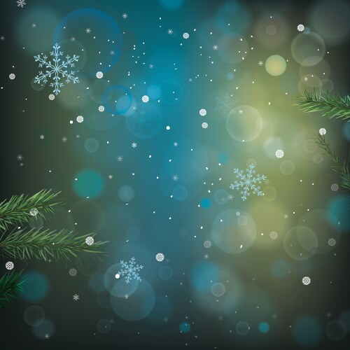 Blurred bokeh light on dark blue background Vector Image