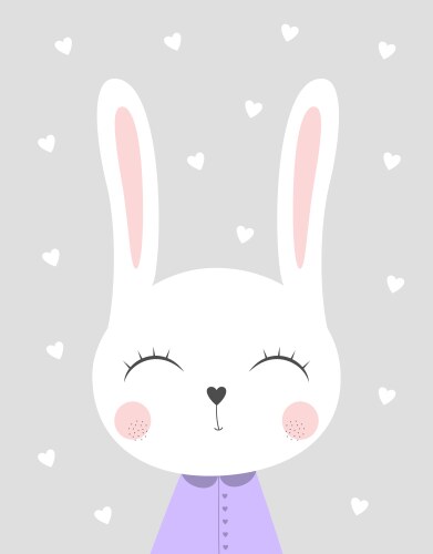 Cute bunny rabbit Royalty Free Vector Image - VectorStock