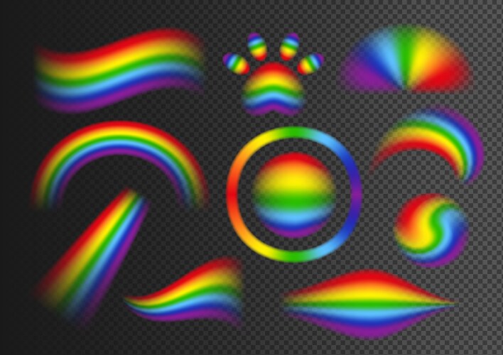 Realistic rainbow spectrum Royalty Free Vector Image