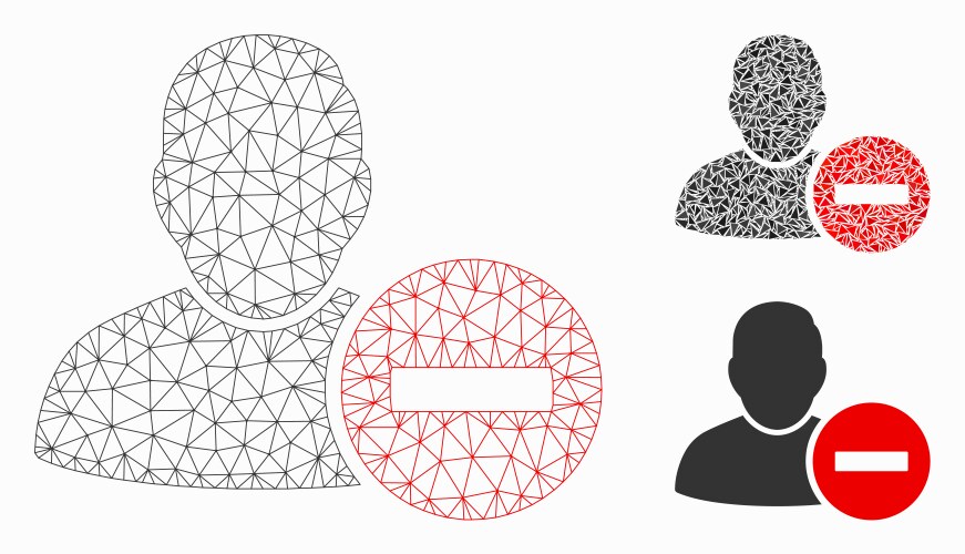 Remove user mesh 2d model and triangle vector image
