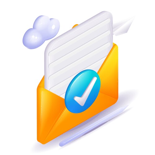 3d isometric cartoon folder Royalty Free Vector Image