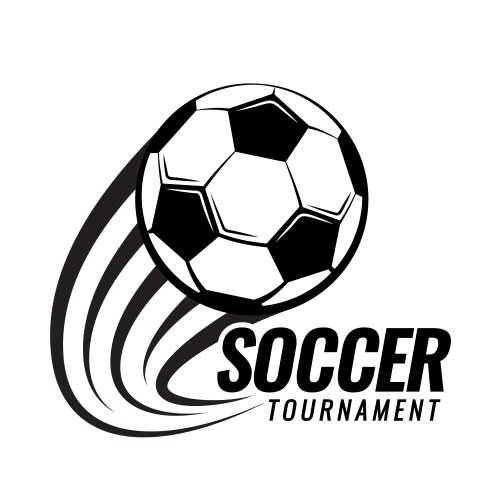 Soccer ball football tournament icons emblems set Vector Image