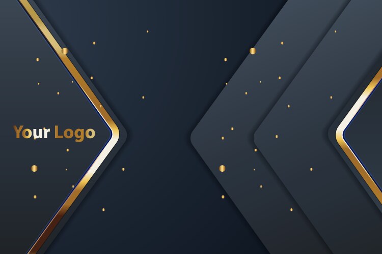 Golden Luxury Business Card Vector Image