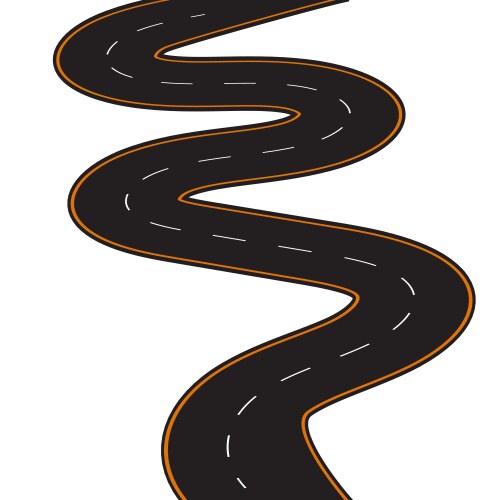 Winding road Royalty Free Vector Image - VectorStock