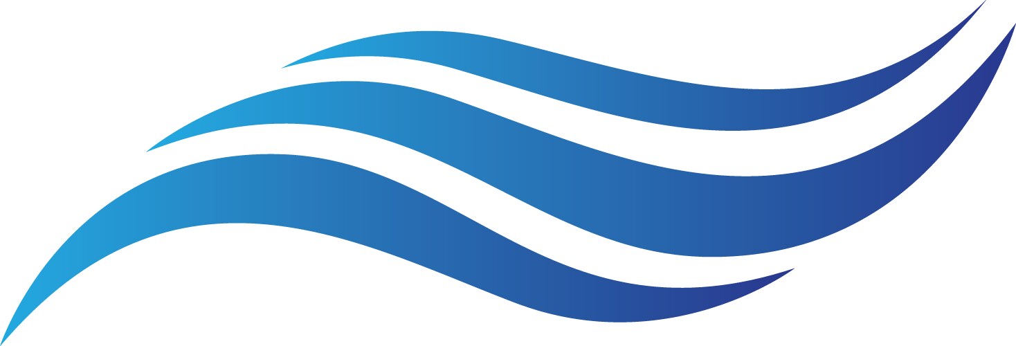 Blue striped ocean wave pattern Royalty Free Vector Image