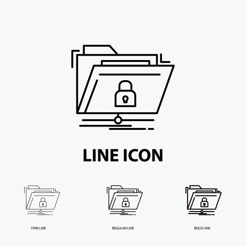 Encryption files folder network secure icon vector image