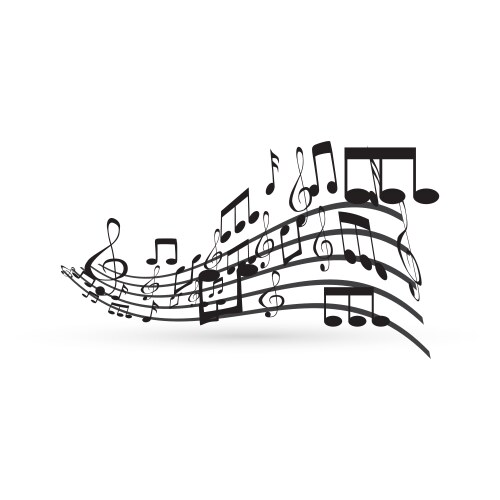 Music notes design element Royalty Free Vector Image