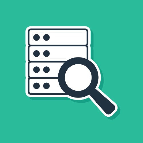 Blue server data web hosting icon isolated vector image