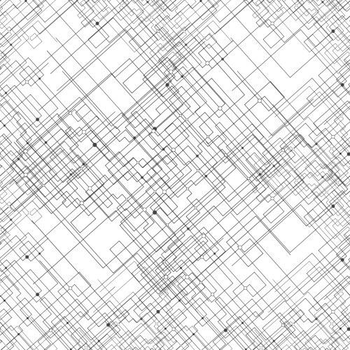 Seamless pattern with connected lines and dots vector image