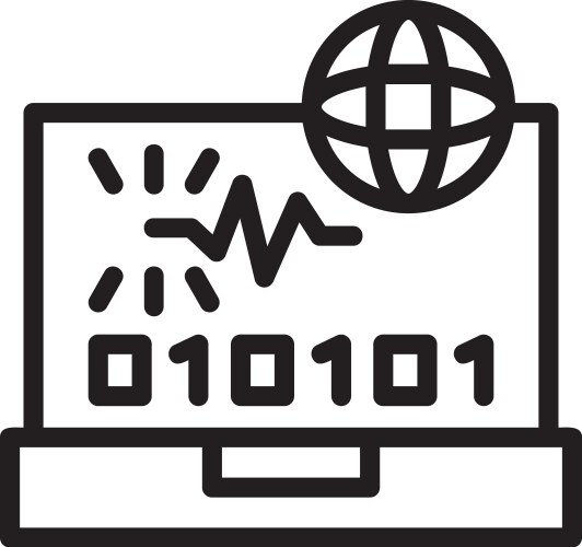 Swift spark linear style icon design vector image