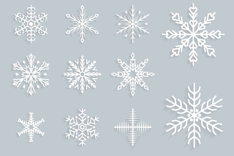 Snowflakes doodle hand drawn for christmas design Vector Image