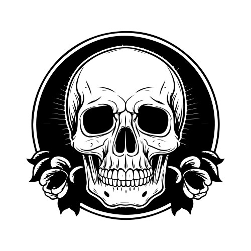 Vintage style skull Vector Image