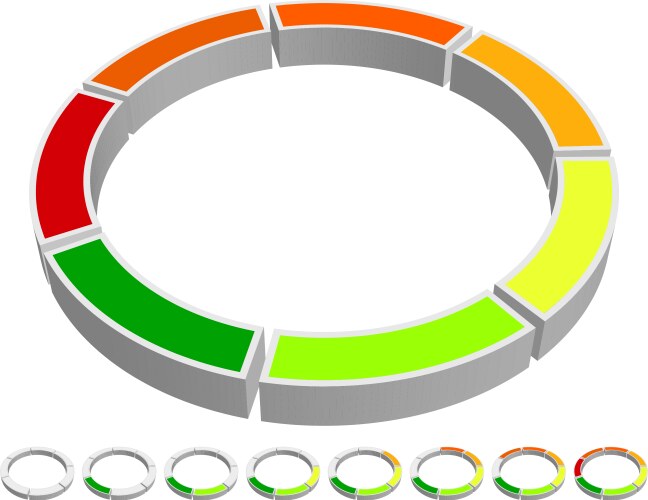 Circular-circle progress indicator chart info vektorbild