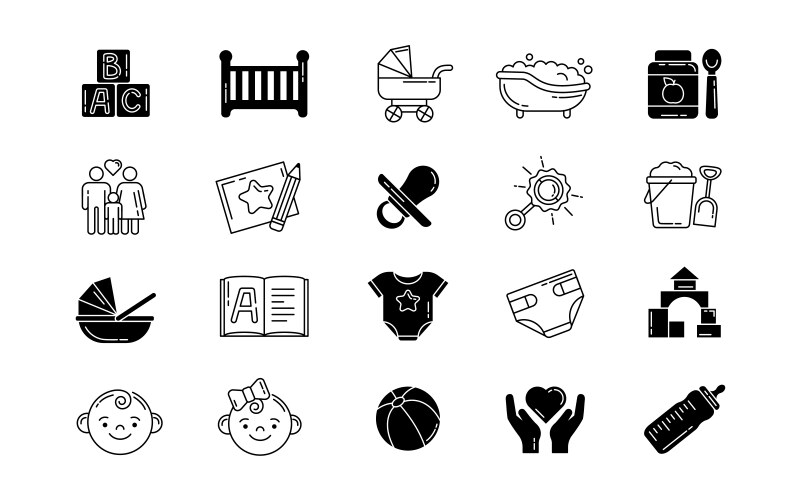 Baby care icon symbols of pregnancy and maternity vector image