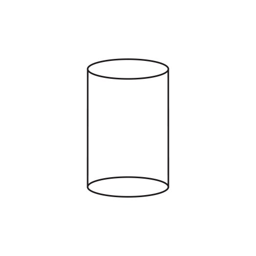 Cylinder geometrical figure outline icon vector image