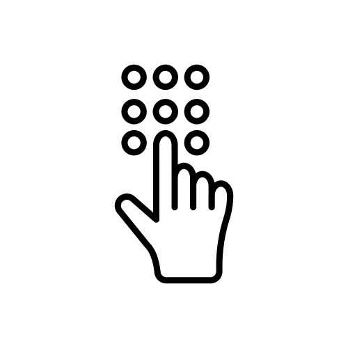 Code lock icon set security keypad entry symbol vektorbild