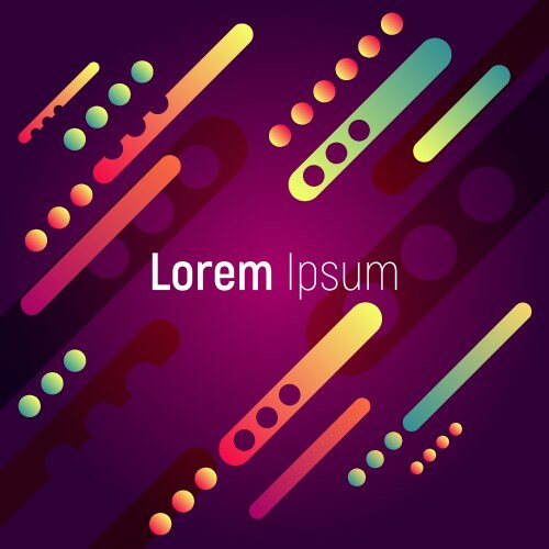 Abstract background with color rounded shapes vector image