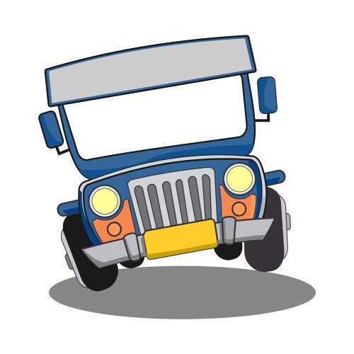 philippine jeepney cartoon vector image vector image