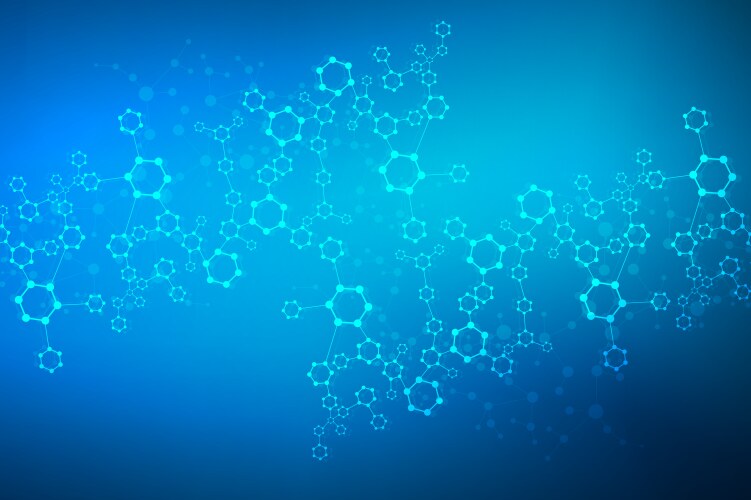 Geometric abstract background with connected line vector image