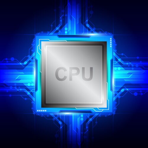 Chip modern icon computer logo Royalty Free Vector Image