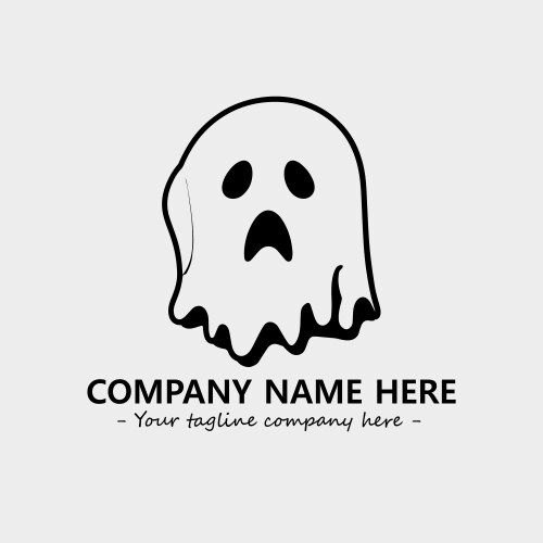 Ghost face icon black and white image vector image