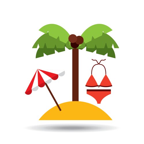Sun summer isolated icon Royalty Free Vector Image
