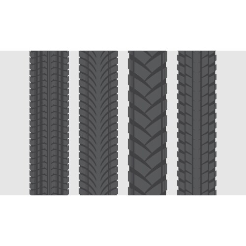 Tire tracks patterns collection Royalty Free Vector Image