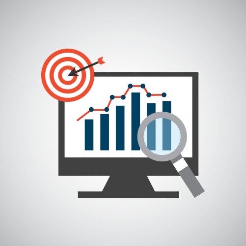 Business report icon Royalty Free Vector Image