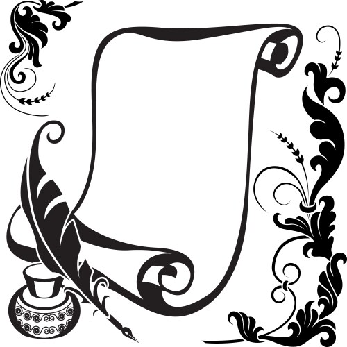 Floral Scroll Pattern Vector Image