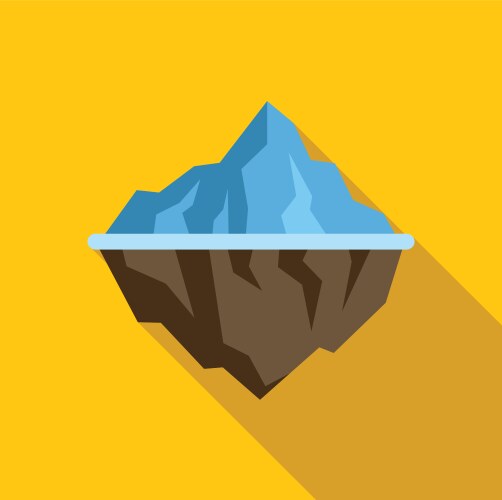 Iceberg floating showing visible and hidden parts vector image