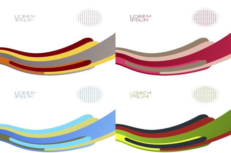 Smooth abstract colorful backgrounds set - eps10 vector image
