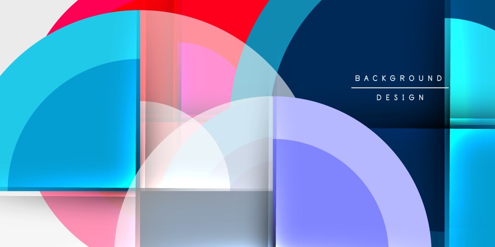 Abstract geometric shapes overlap creating vector image