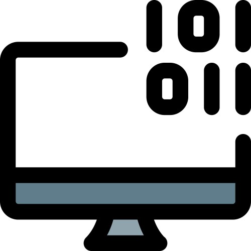 Desktop use binary code for process information vektorbild