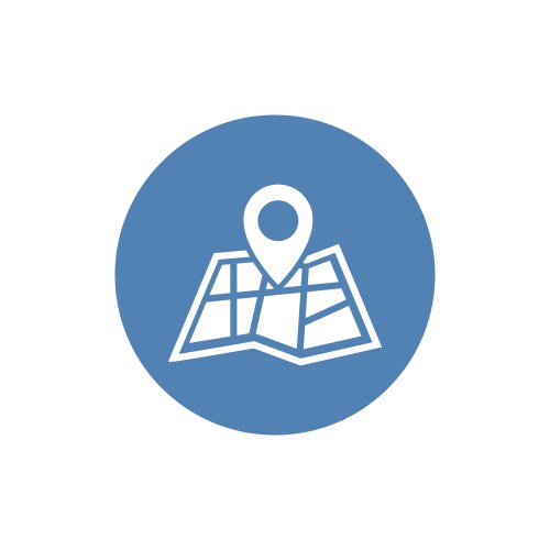Map pointer flat icon symbol for your web vector image