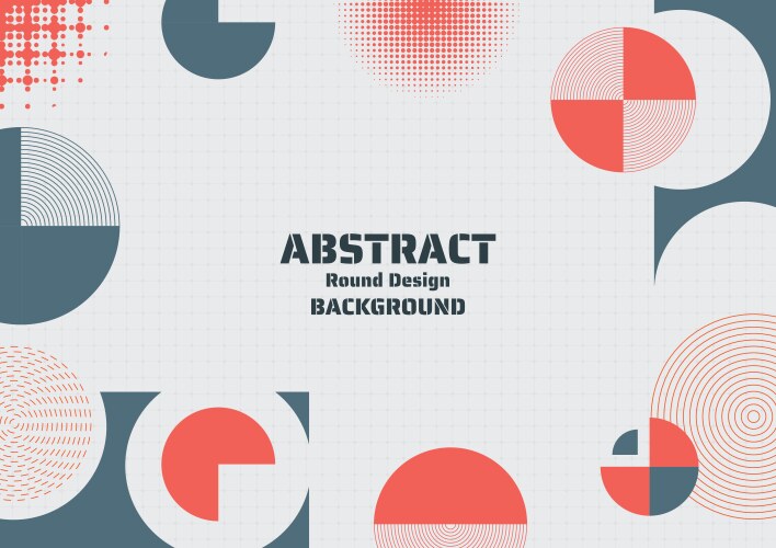 abstract round design background modern shape vector