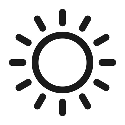 Brightness icon intensity setting Royalty Free Vector Image