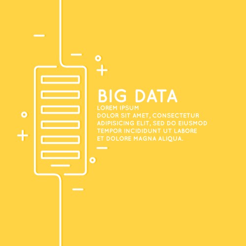 Big data in a linear style vektorbild