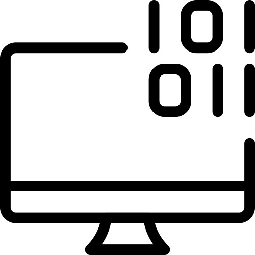 Desktop use binary code for process information vektorbild