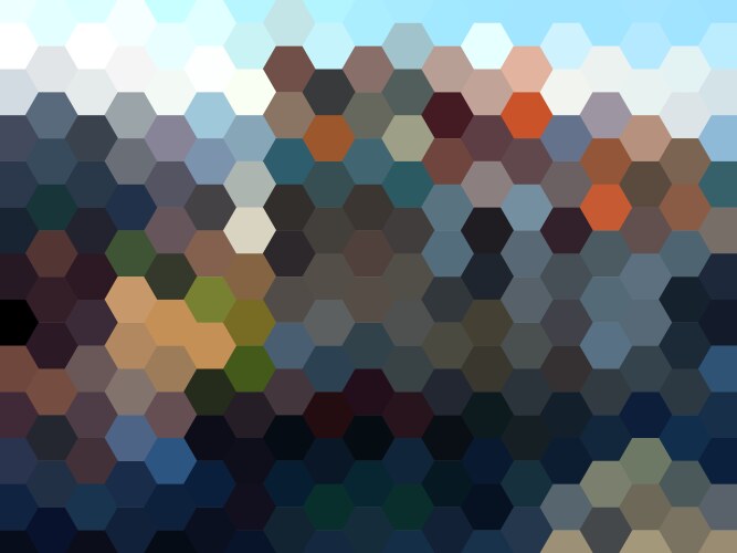 Hexagonal abstract metal background with light Vector Image