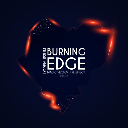 burining ragged edge shining design fire vector image