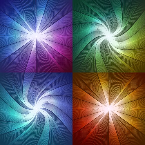 Set of abstract backgrounds with lines from vector image